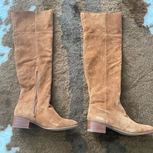 Steve Madden Brown  leather/ tan over the knee boots